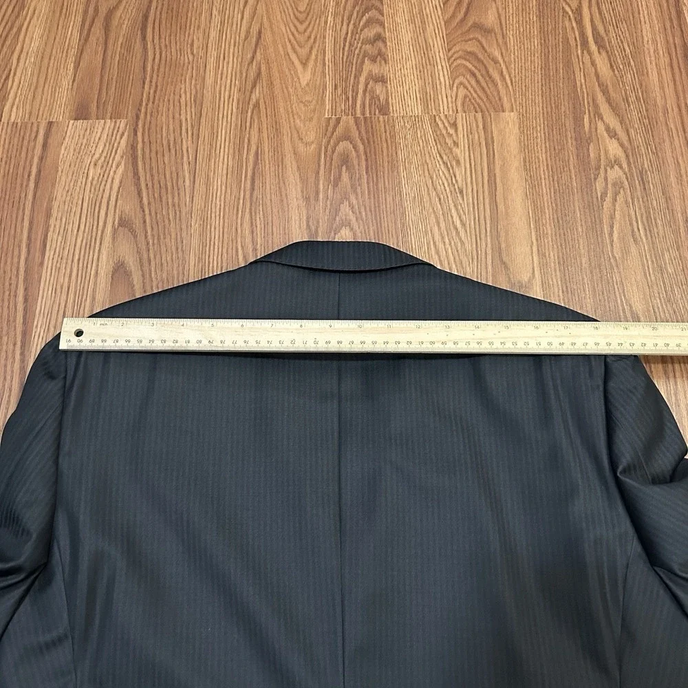 Z Zegna Wool Striped Blazer Two Button Suit Jacket Sports Coat Sz IT-52L US-42L